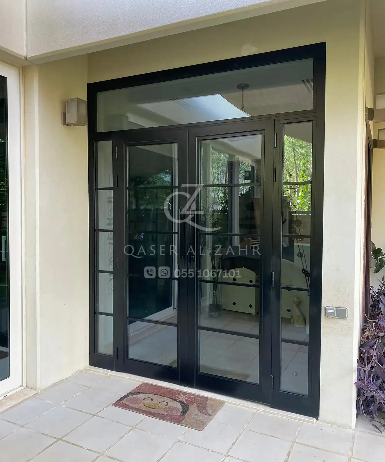 Wooden Trellis Frame for Glass Wall